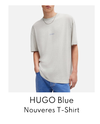 HUGO Blue Nouveres Cotton-Jersey T-Shirt