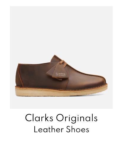 Clarks Originals Men's Desert Trek Leather Shoes