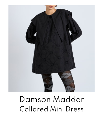 Damson Madder Candice Cotton-Poplin Collared Mini Dress