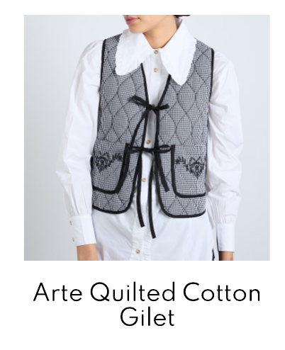 Damson Madder Arte Quilted Cotton Gilet