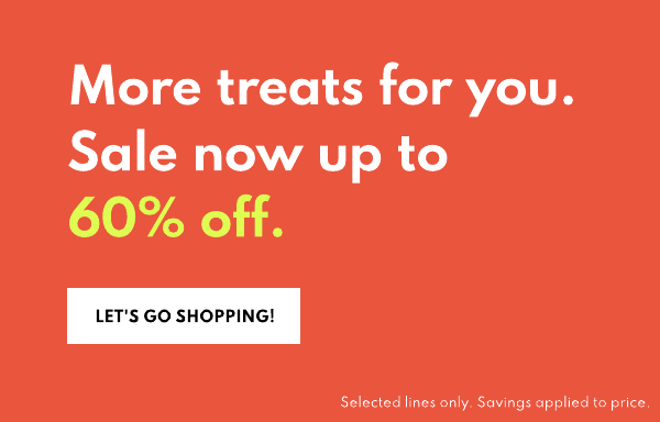 Sale: Up to 60% off.