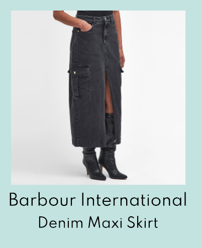 Barbour International Tamsin Denim Maxi Skirt