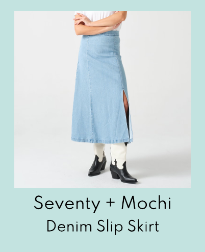 Seventy + Mochi Faye Denim Slip Skirt
