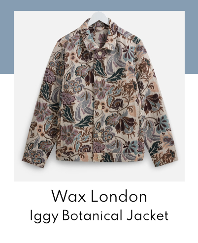 Wax London Iggy Botanical Jacquard Cotton-Blend Jacket