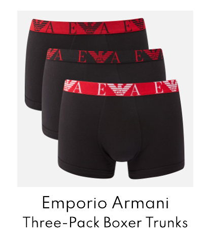 Emporio Armani Bodywear Cotton-Jersey Three-Pack Boxer Trunks