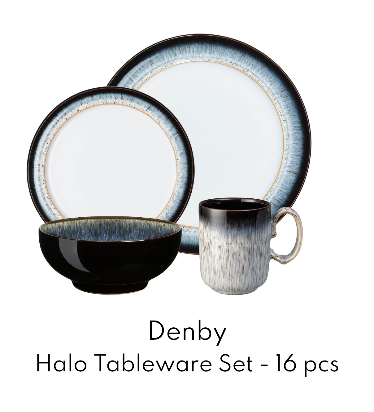 Denby Halo Tableware Set - 16 pcs