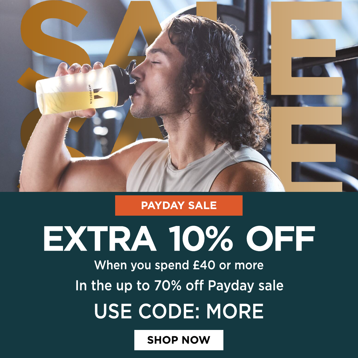 Extra 10% off in the up to 70% off Payday sale, use code: MORE