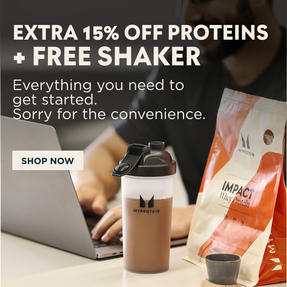 Extra 15% off proteins + free shaker.  Hurry, ends midnight