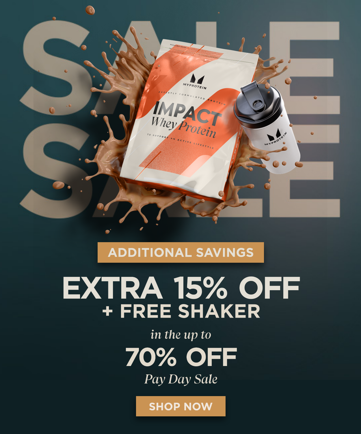 Extra 15% off + free shaker