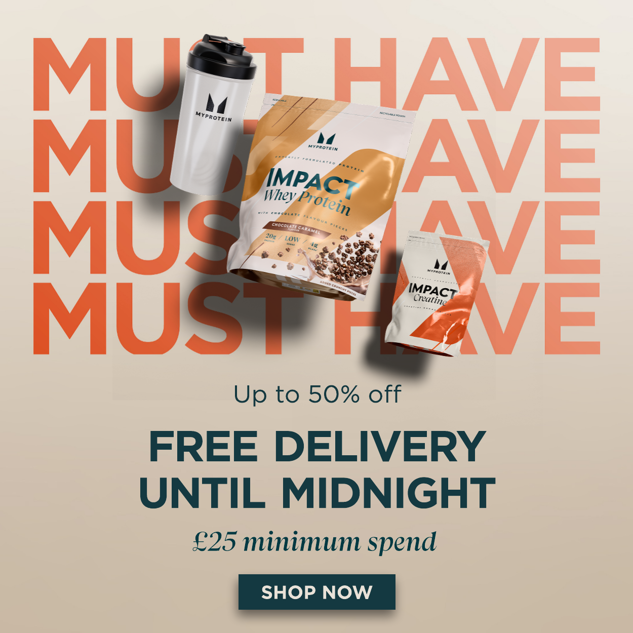 Free delivery until midnight