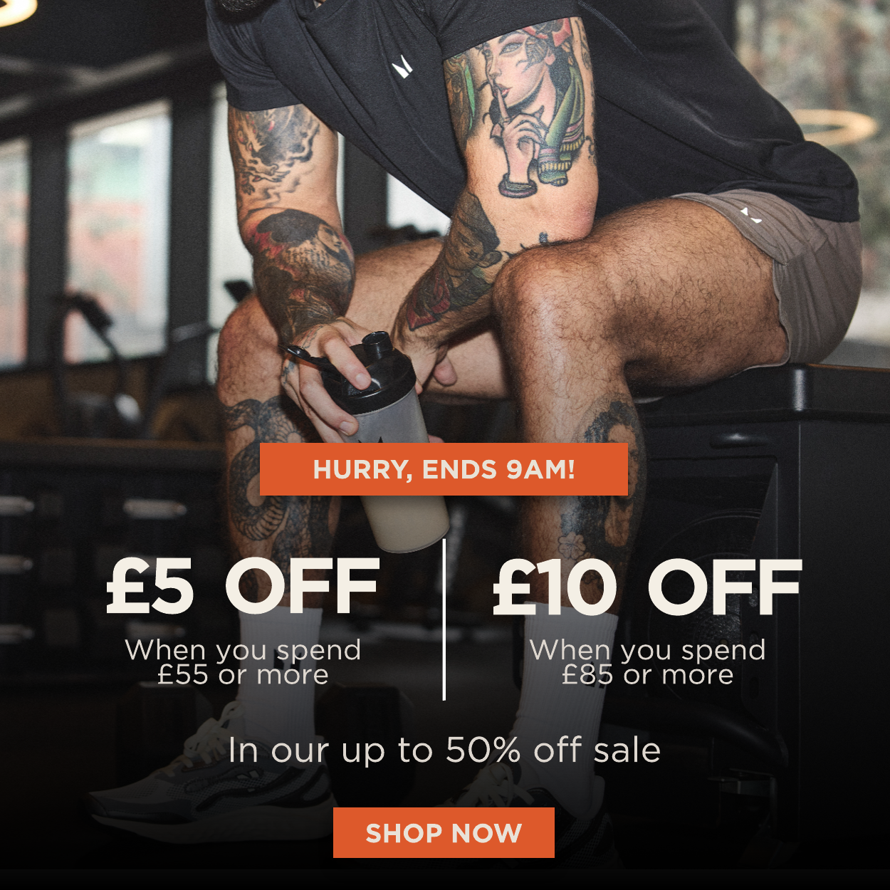 Up to 50% off + Extra £5 off when you spend £55, £10 off when you spend £85