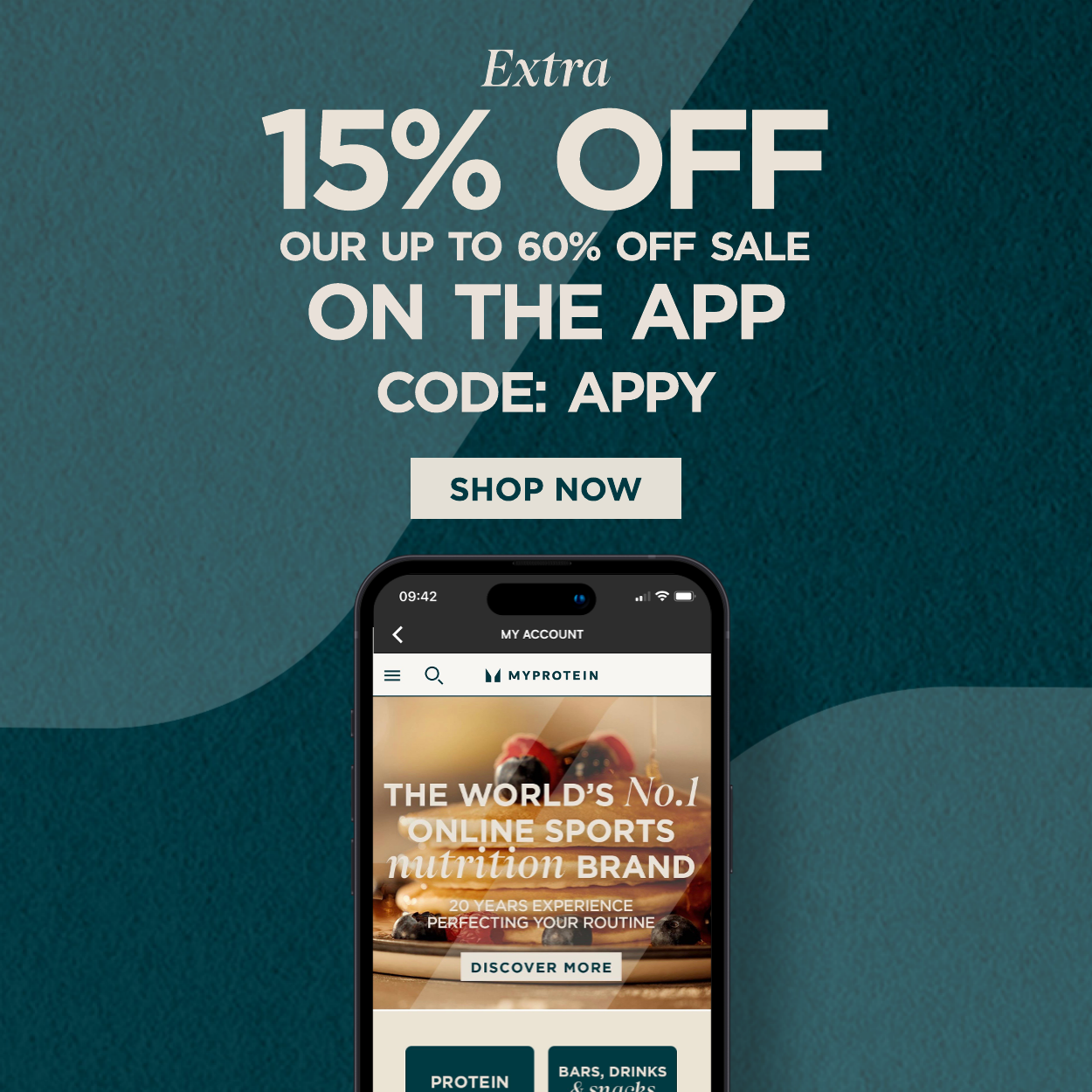 Shop the app for an extra 15% off the up to 60% off sale. 