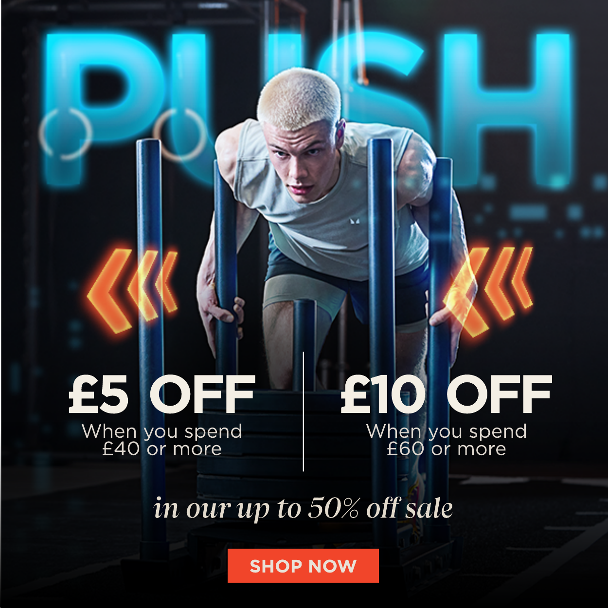 £5 off when you spend £40 | £10 off when you spend £60
