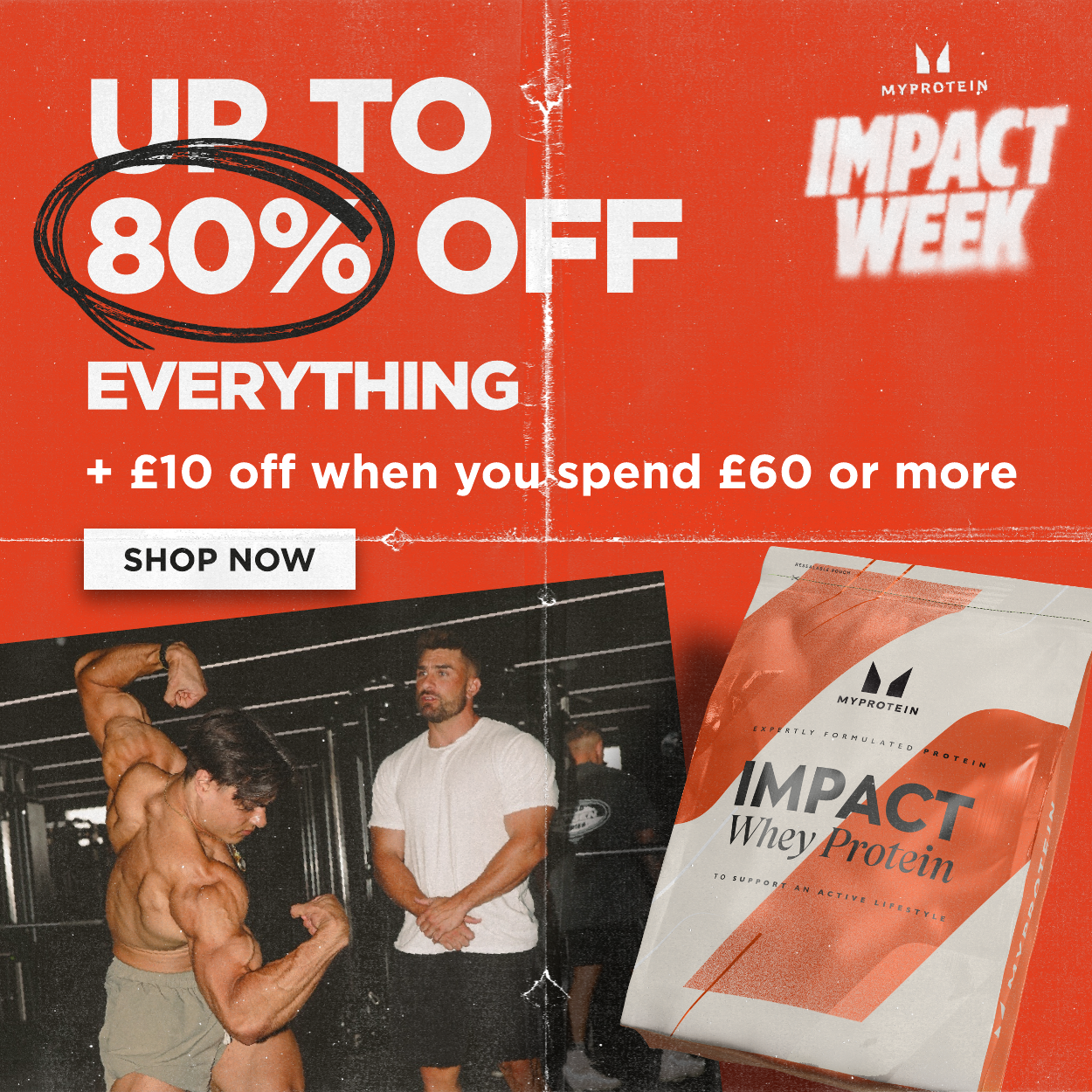 Up to 80% off everything + £10 off when you spend £60 or more