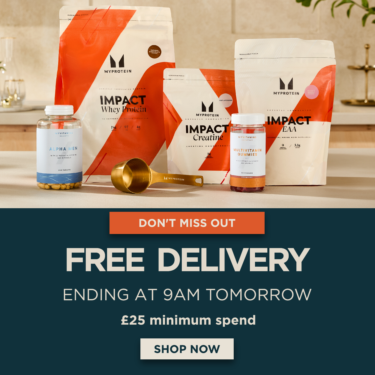 Free Delivery ending at 9am tomorrow