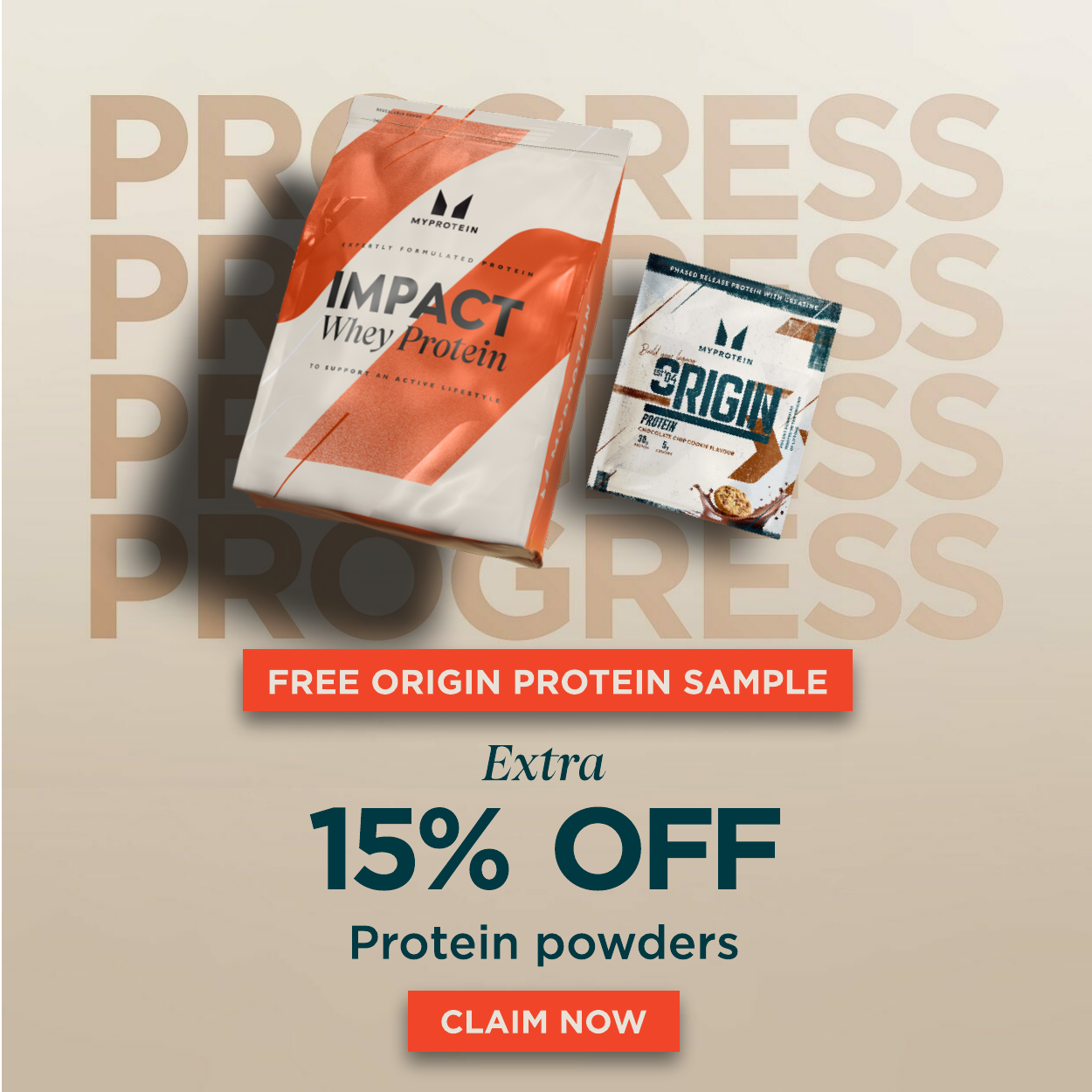 Extra 15% off Protein powders + free Origin Protein sample
