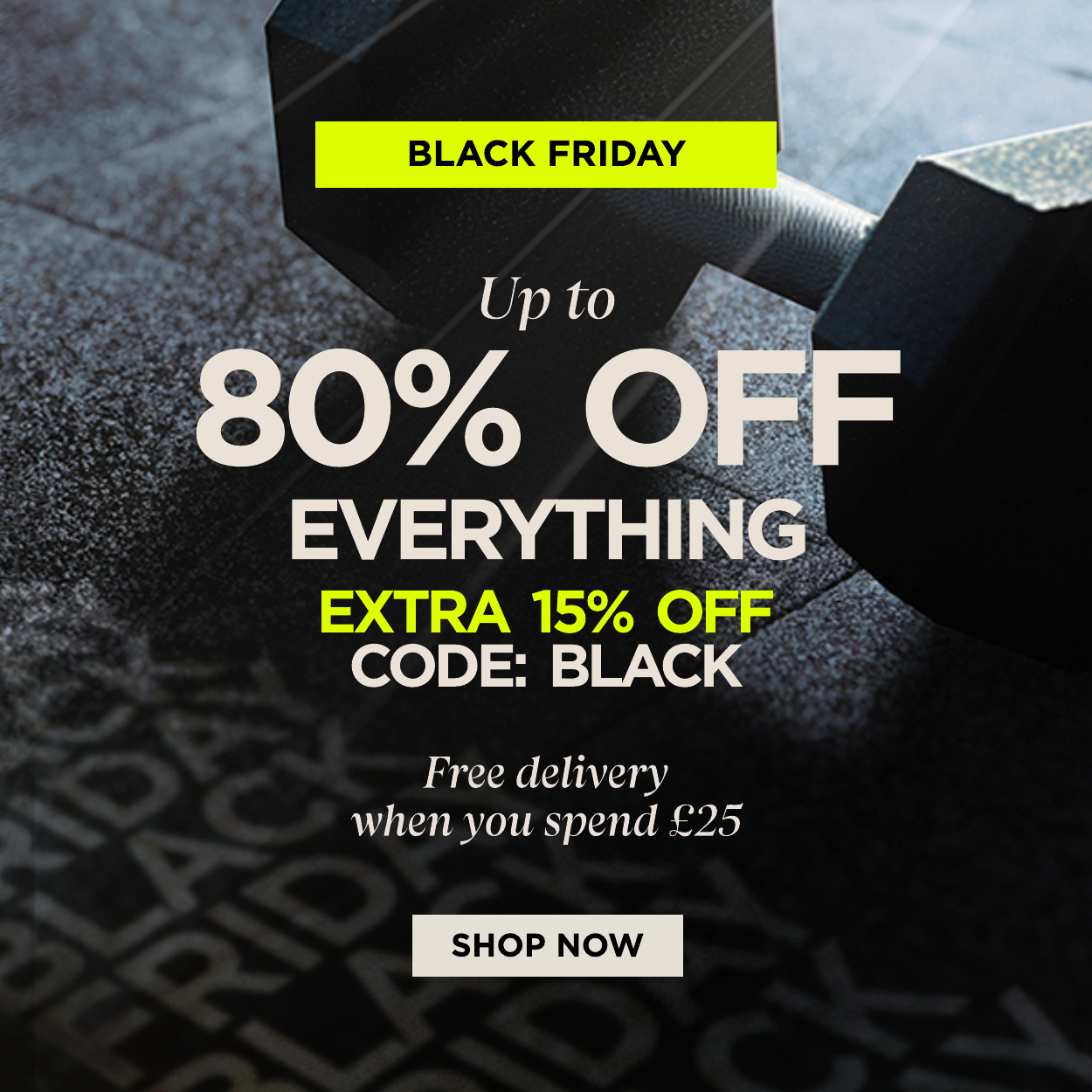 Extra 15% off & Free Delivery when you spend £25