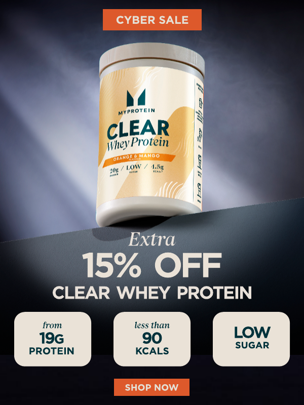 Extra 15% off Clear Whey Proteins