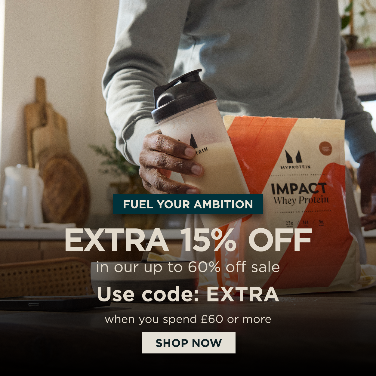 Extra 15% off in our up to 60% off sale, use code: EXTRA