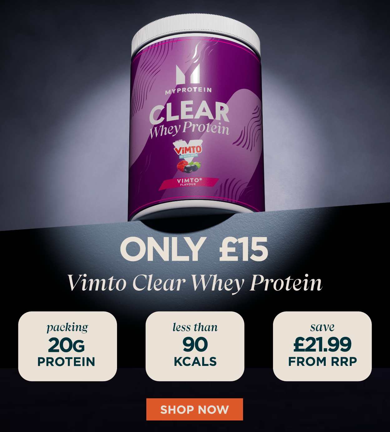 Vimto Clear Whey 20 Serving only £15