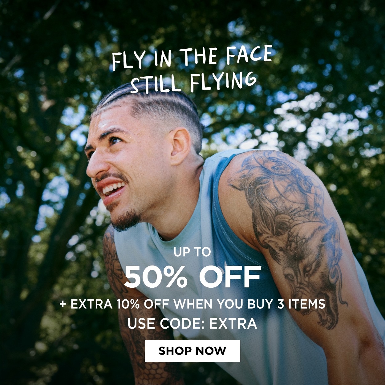 Up to 50% off + Extra 10% off when you buy 3 items, use code: EXTRA