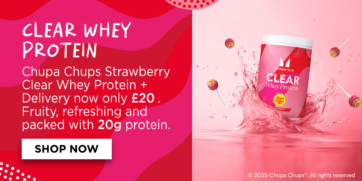 Clear Whey Protein Chupa Chups + Delivery now only £20