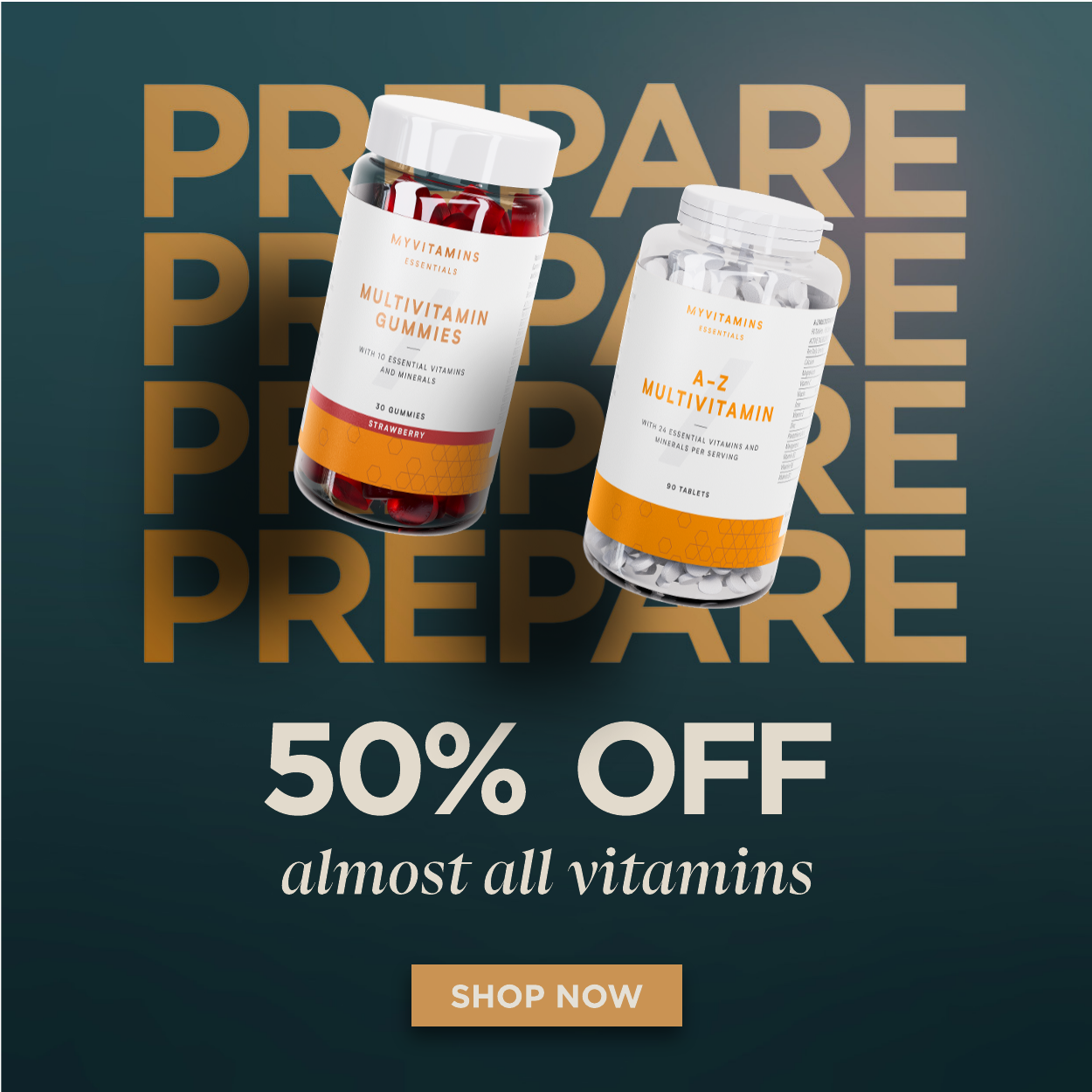50% off almost all vitamins
