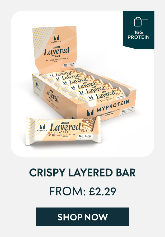 Crispy Layered Protein Bar A crunchy twist on our classic