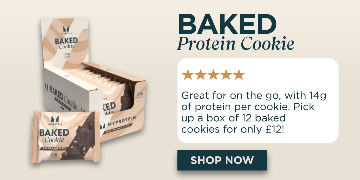 Box of 12 baked protein cookies for only £12