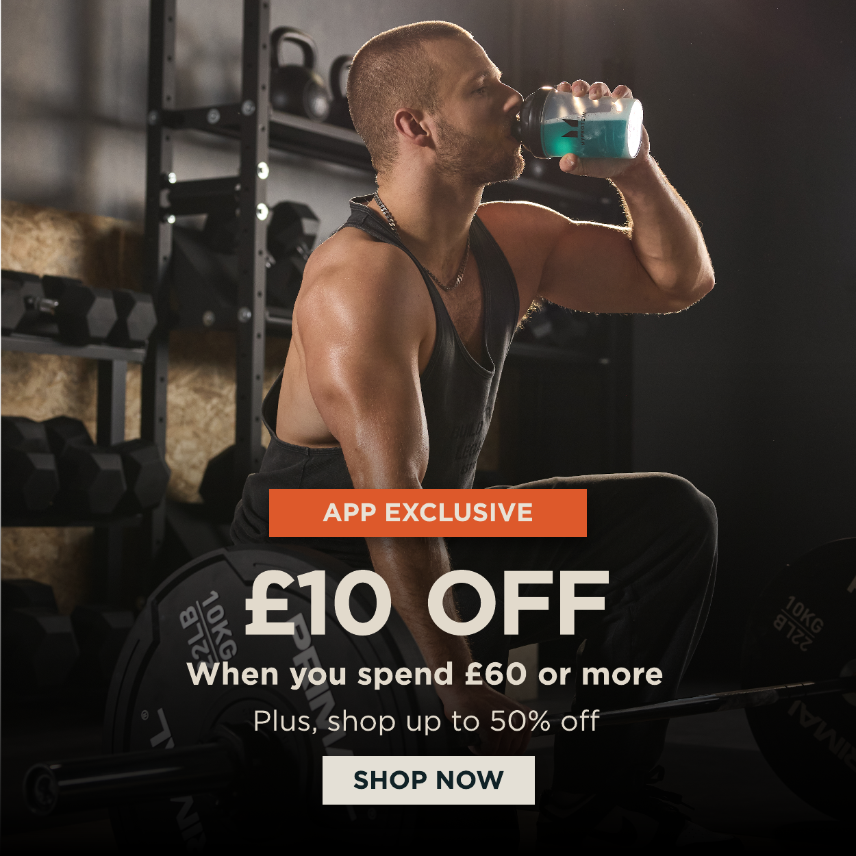 £10 off when you spend £60 or more - app only