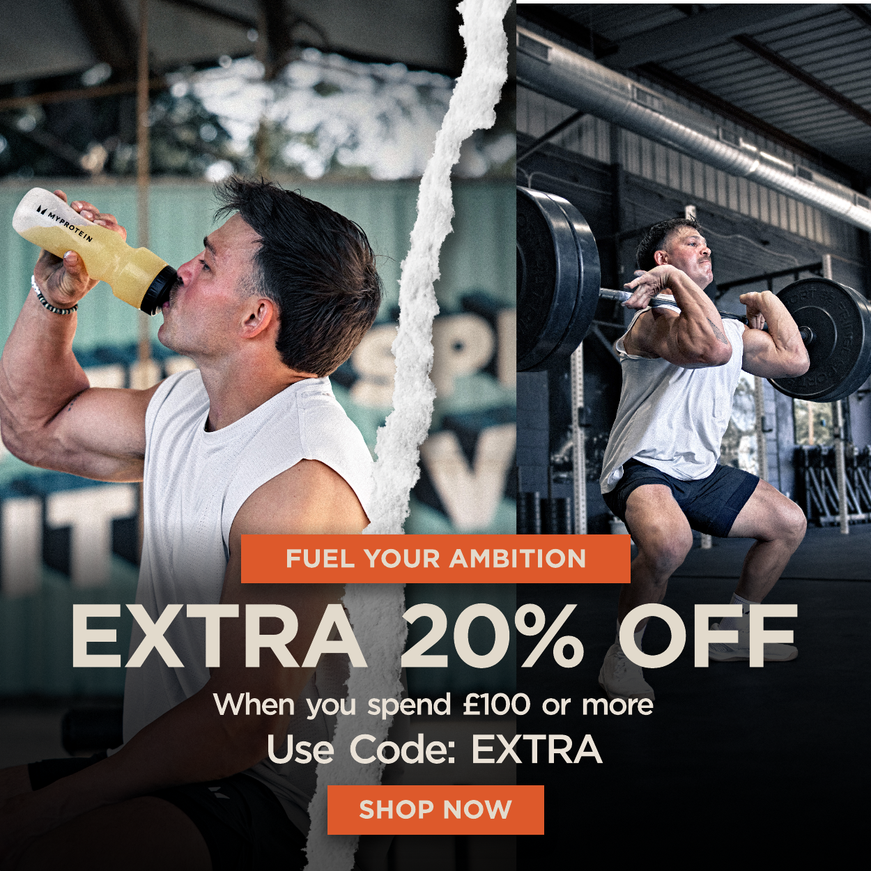 Extra 20% off when you spend £100 or more, use code: EXTRA