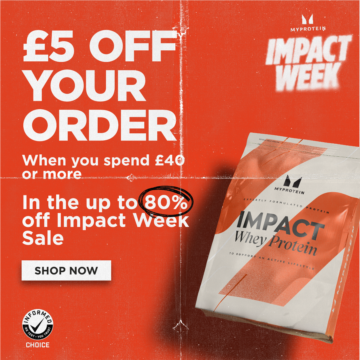 £5 off your order when you spend £40 or more.