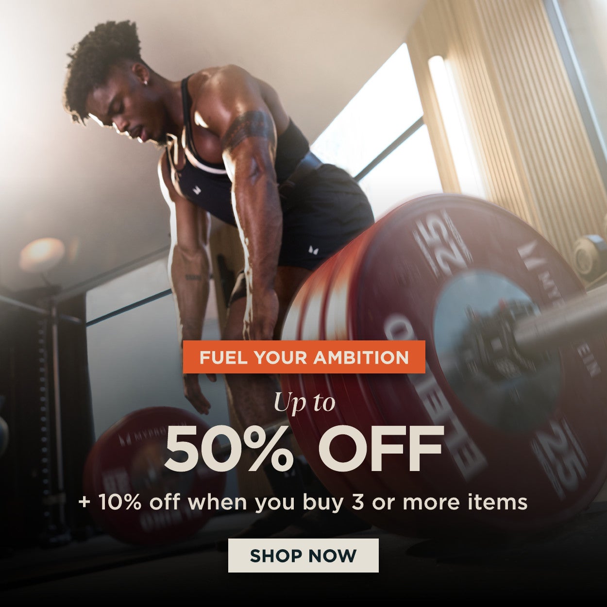 Up to 50% off + 10% when you buy 3 items or more 