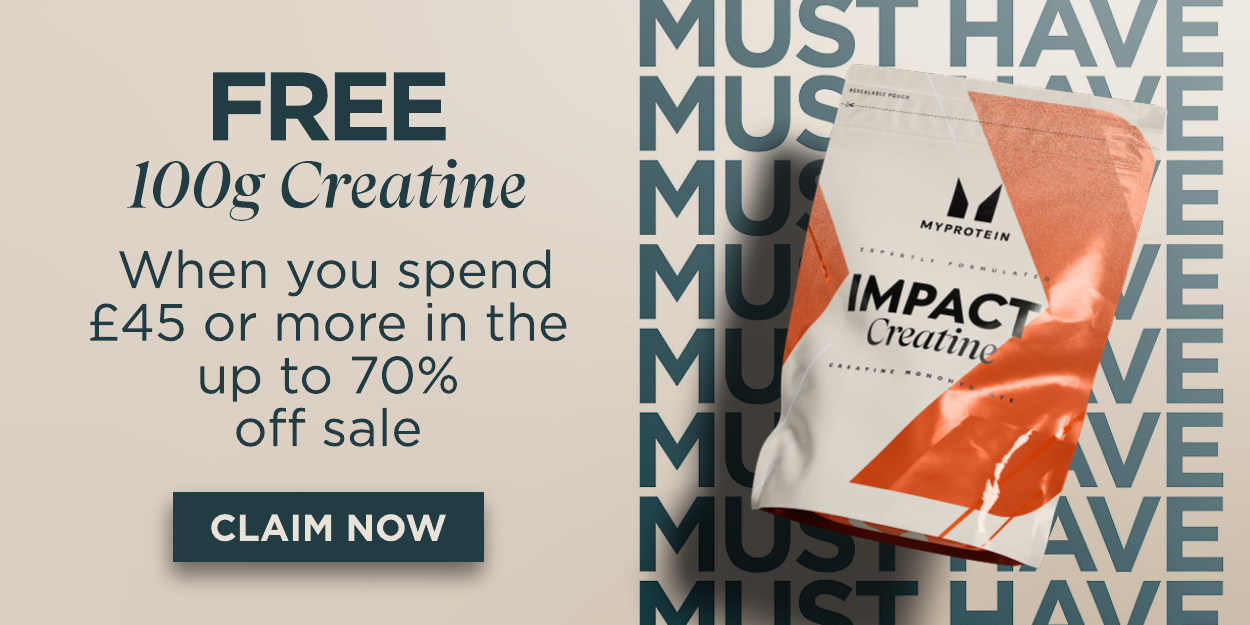 Free 100g creatine when you spend £45