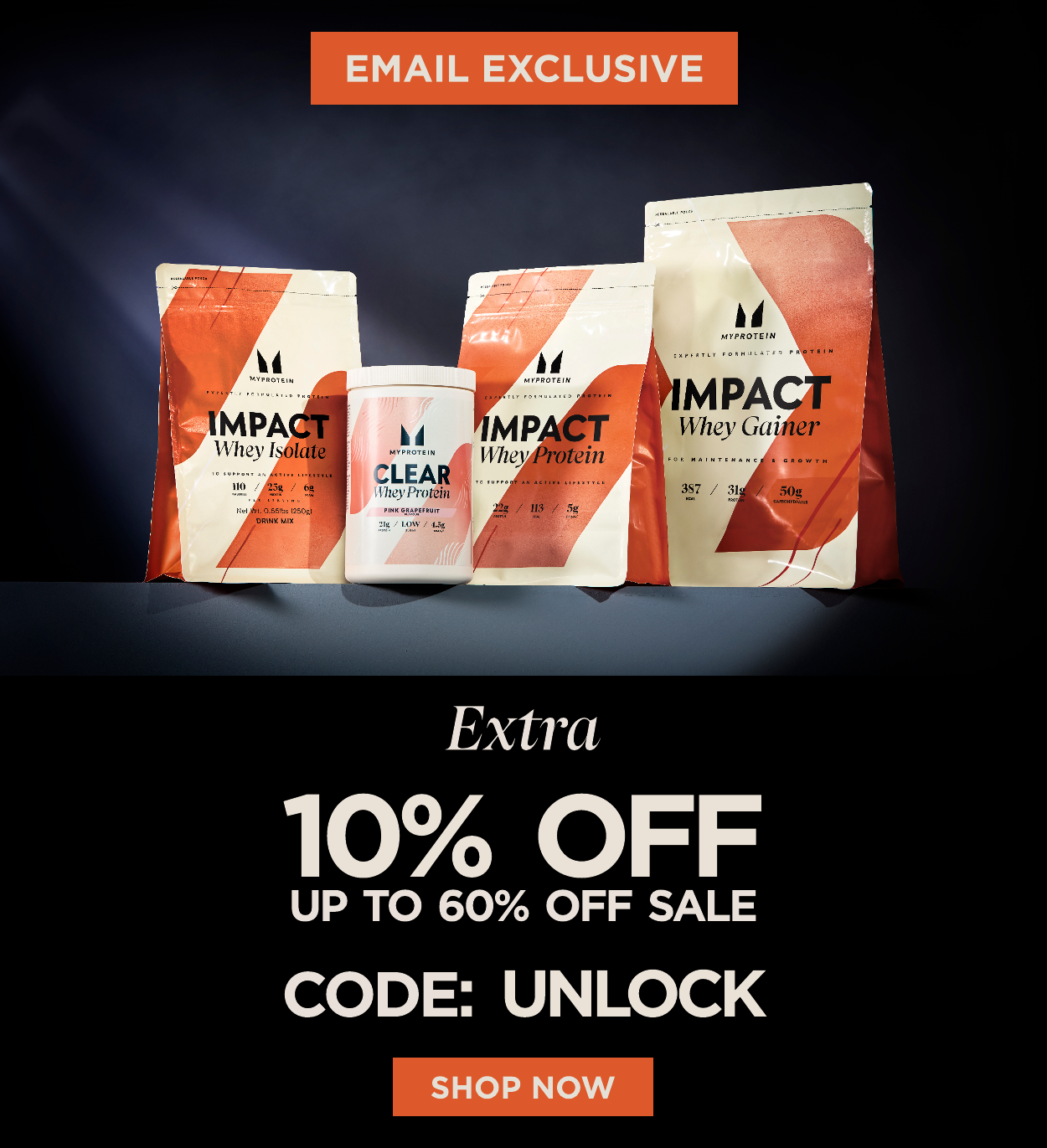 Extra 10% off up to 60% off sale