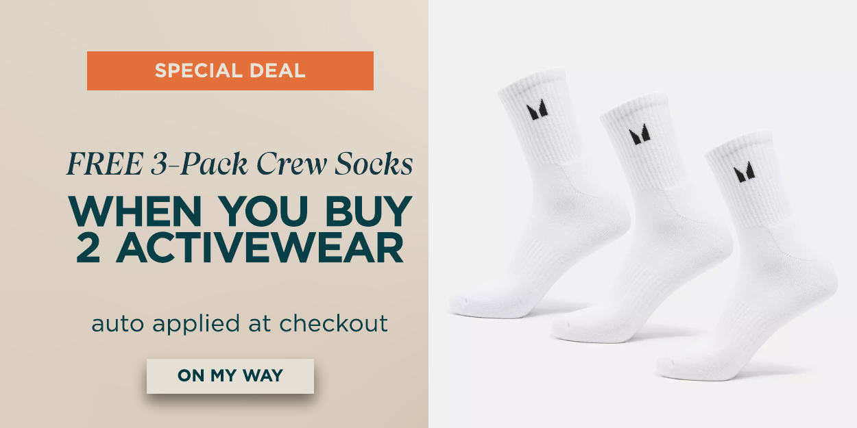 free socks when you buy 2 activewear