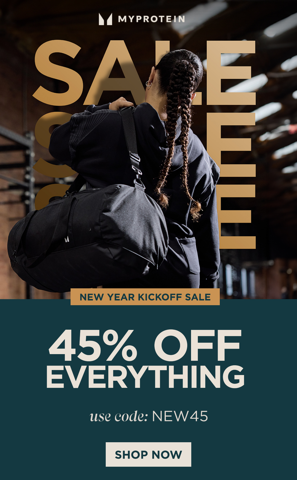 45% off everything with code NEW45