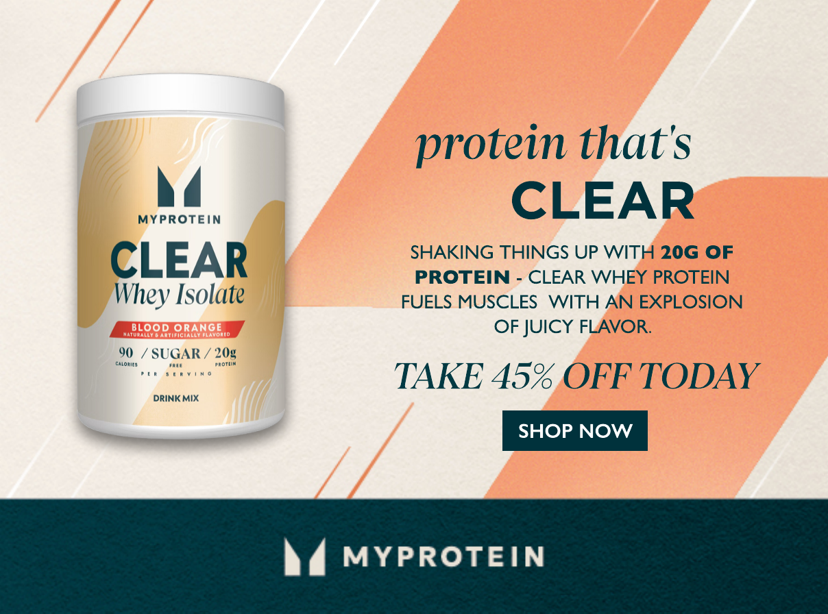 45% off Clear Whey Isolate