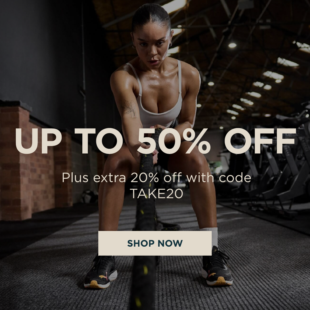 up to 50% off plus extra 20% off with code TAKE20