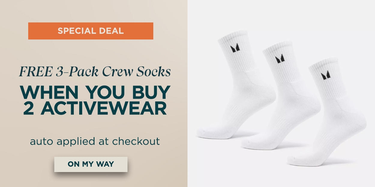 free socks when you buy 2 activewear