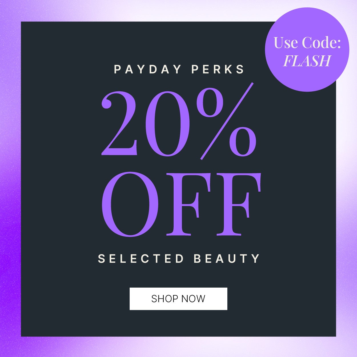 20 PERCENT OFF SELECTED