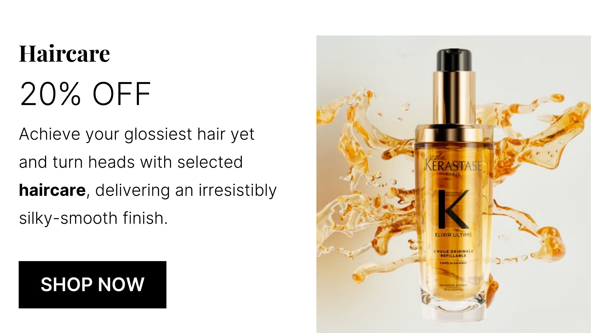 20 PERCENT OFF SELECTED HAIRCARE