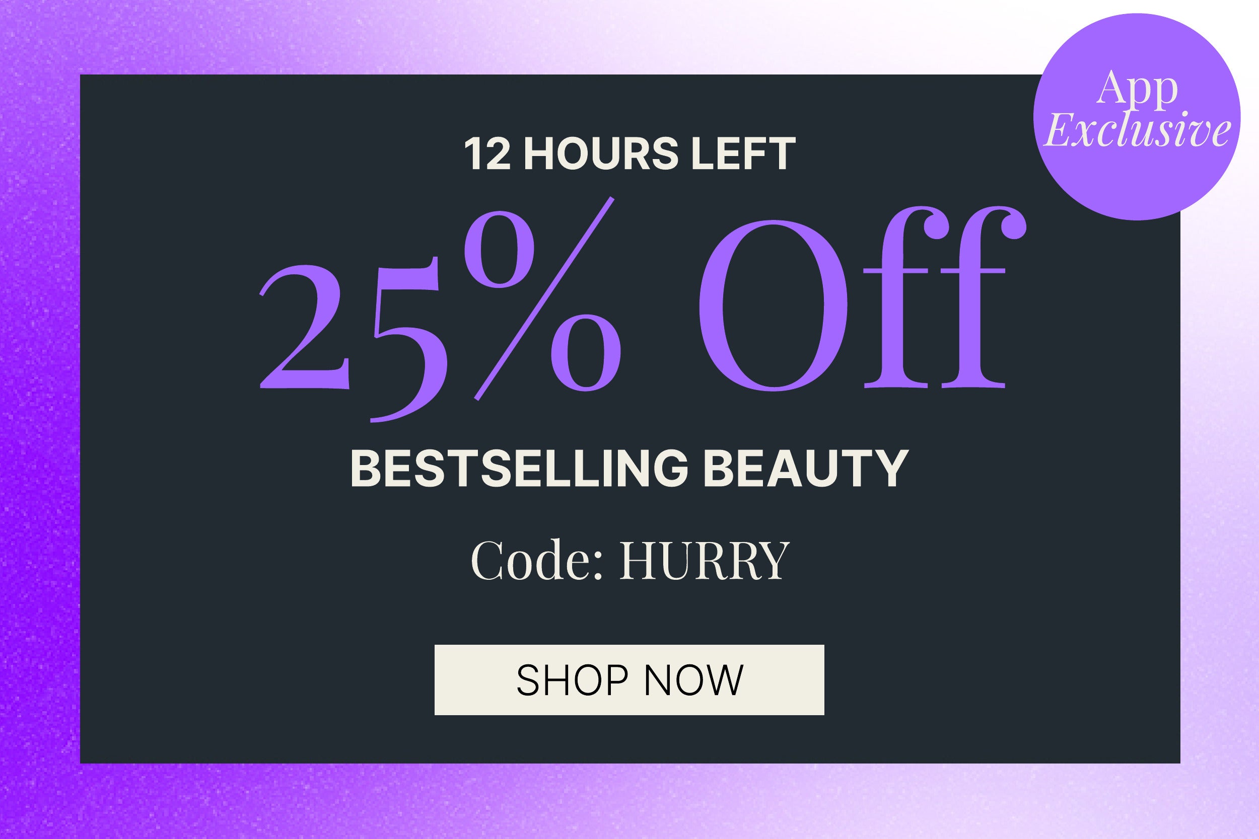 25 PERCENT OFF SELECTED