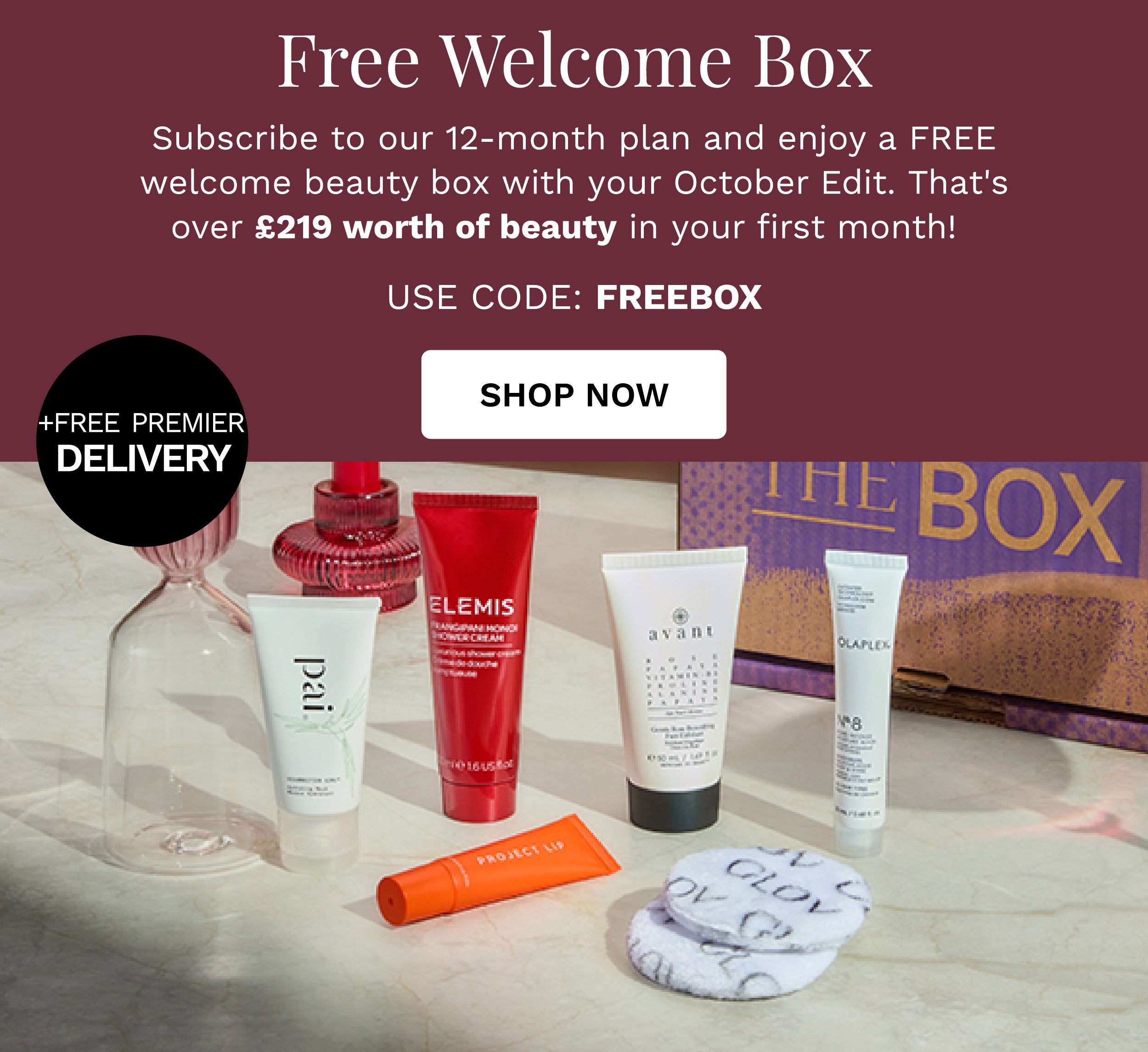 FREE WELCOME BOX 