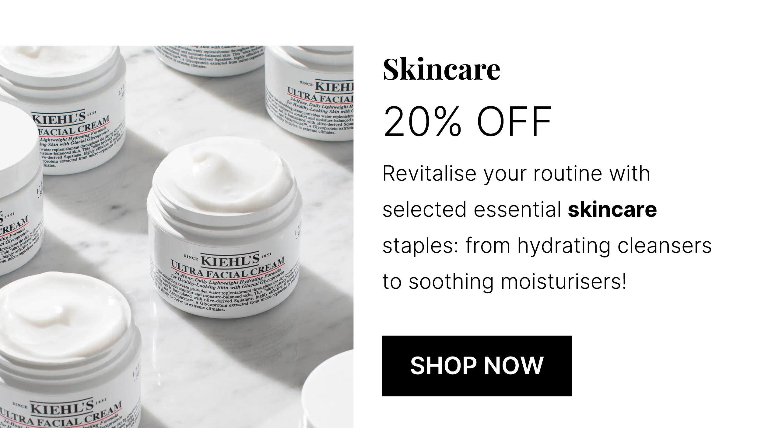 20 PERCENT OFF SELECTED SKINCARE