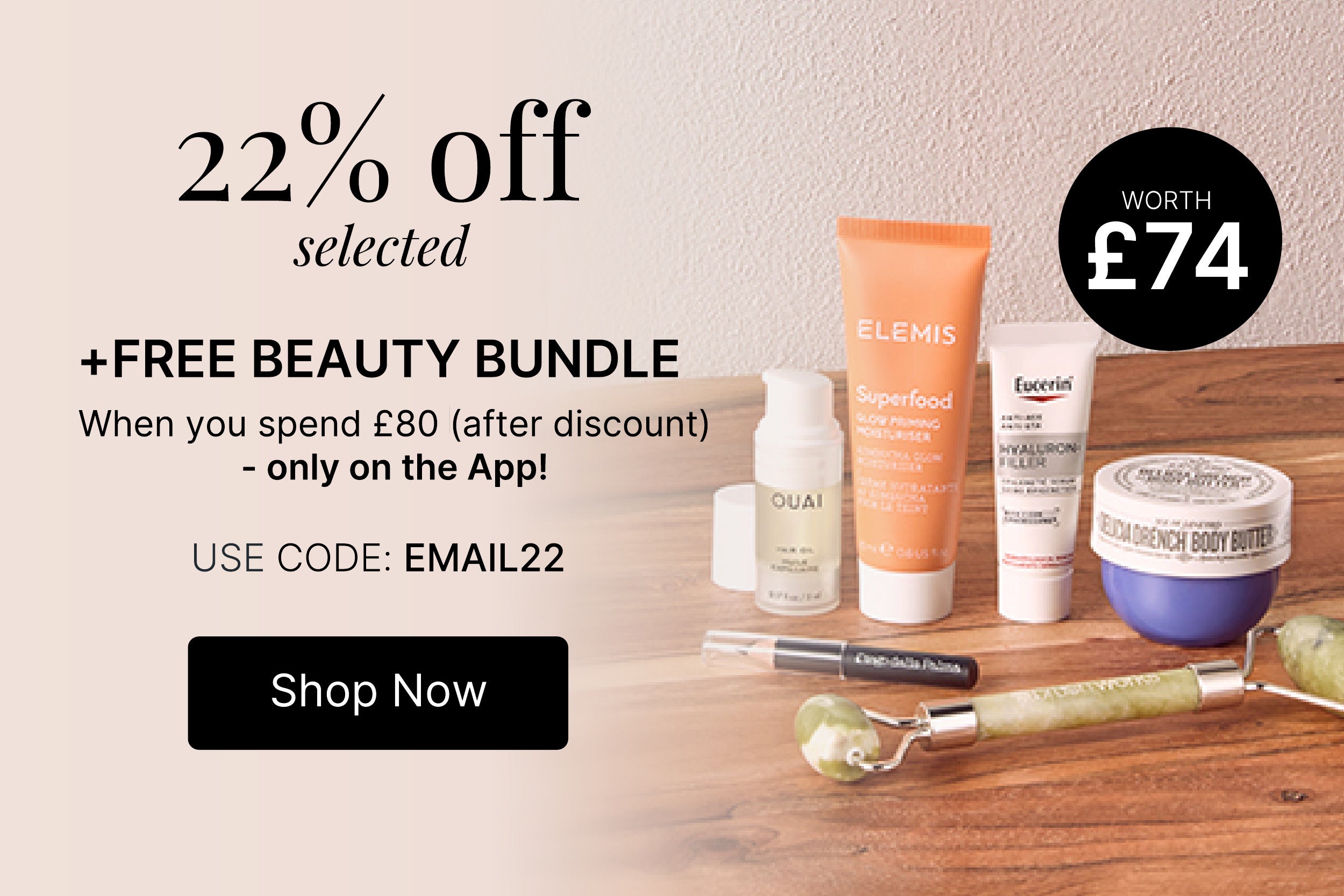 22 PERCENT OFF SELECTED