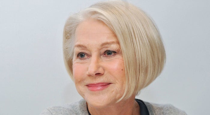 Helen Mirren beautiful grey hair