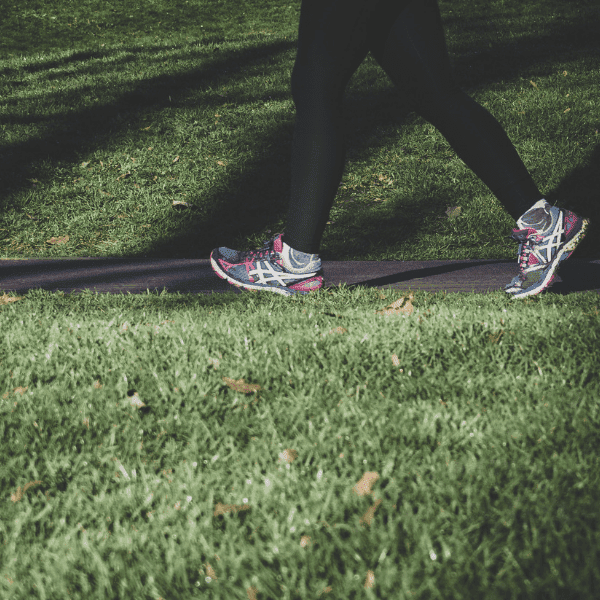 woman doing exercise in the park