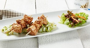 Gluten-Free Lunch Idea | Peanut Butter Chicken Skewers
