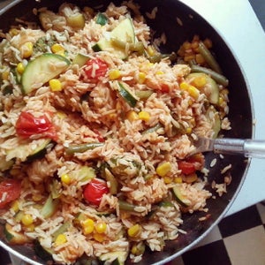 Gemüse Curry Reispfanne